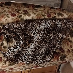 ODDY sexy Leopard/one sleeve cardigan plus size